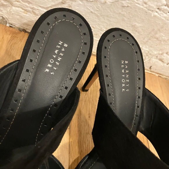 Never worn!!! Barneys NY Black Suede Heels! - Picture 2 of 5
